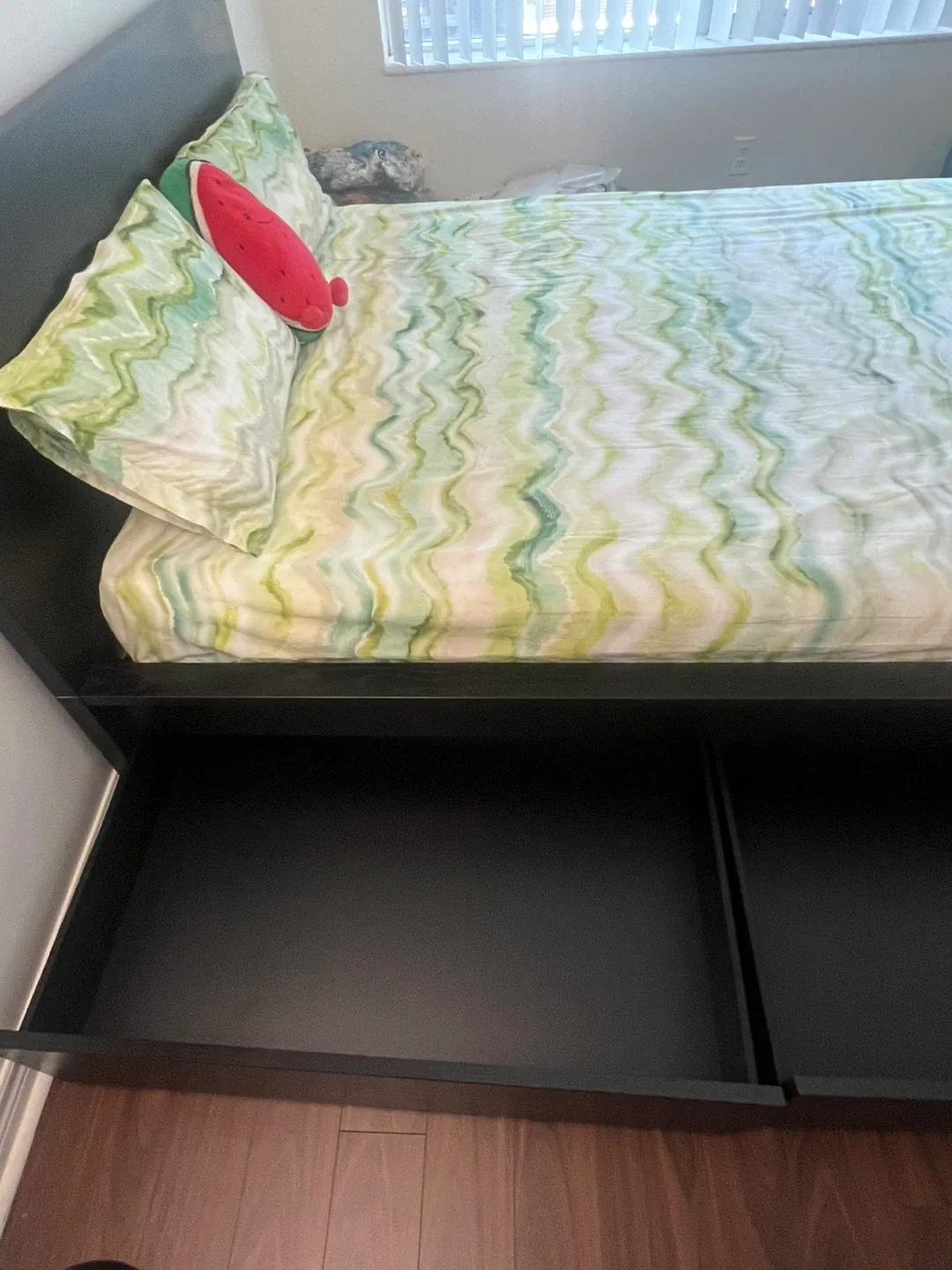 IKEA Malm Bed Frame with Mattress - Black image indicator(2)