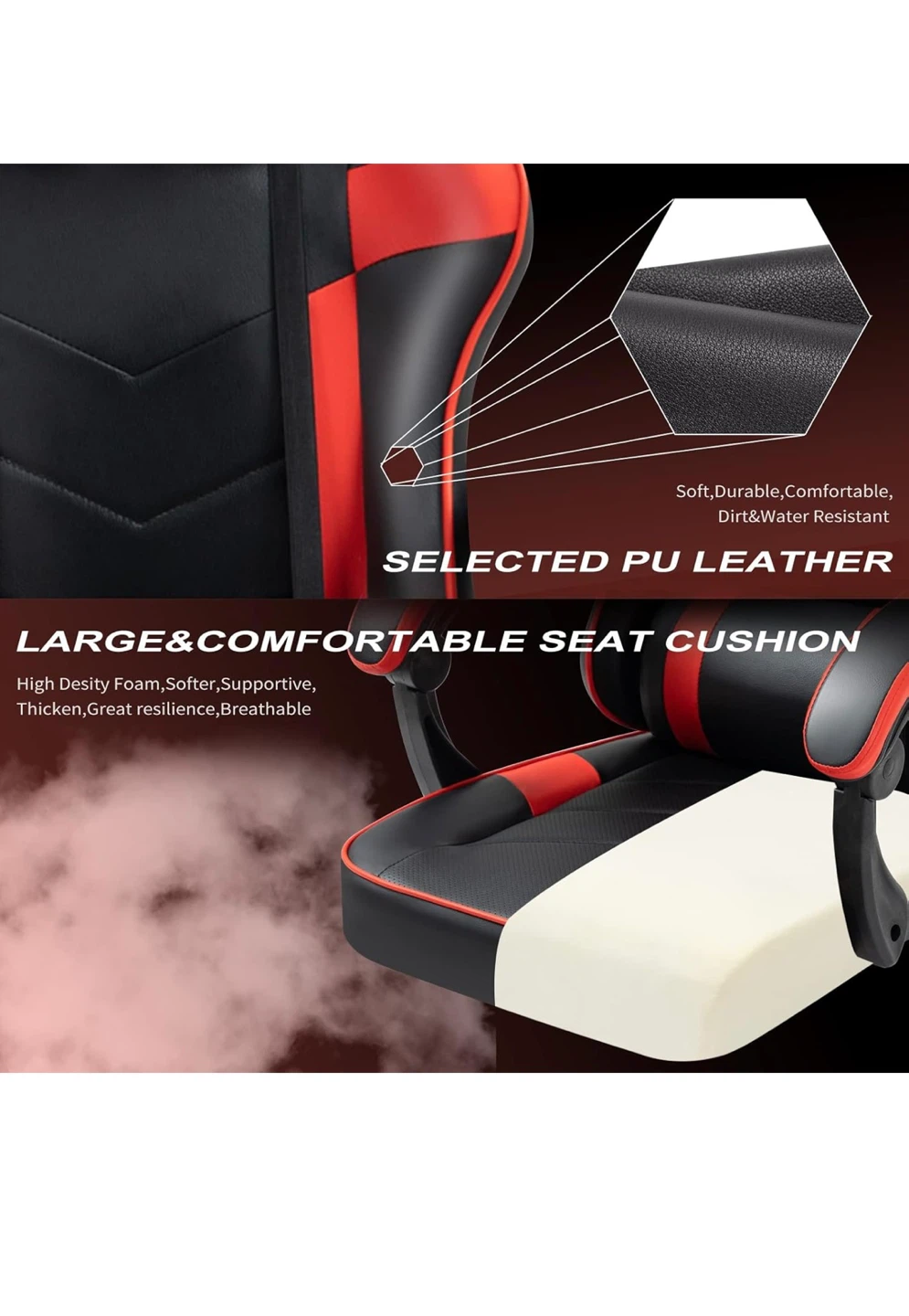Versatile Gaming Chair - Black & Red - photo 3