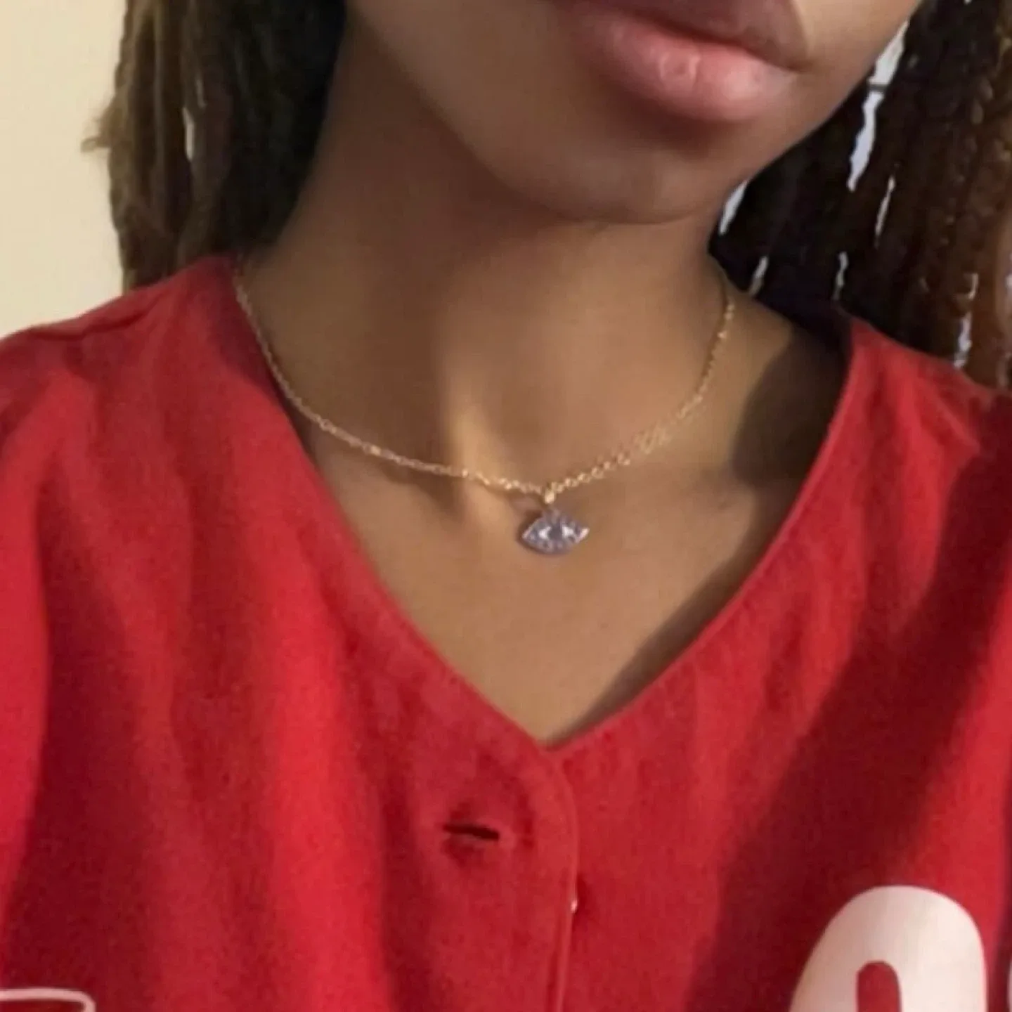 14K Gold Evil Eye Gold Chain Necklace image indicator(3)