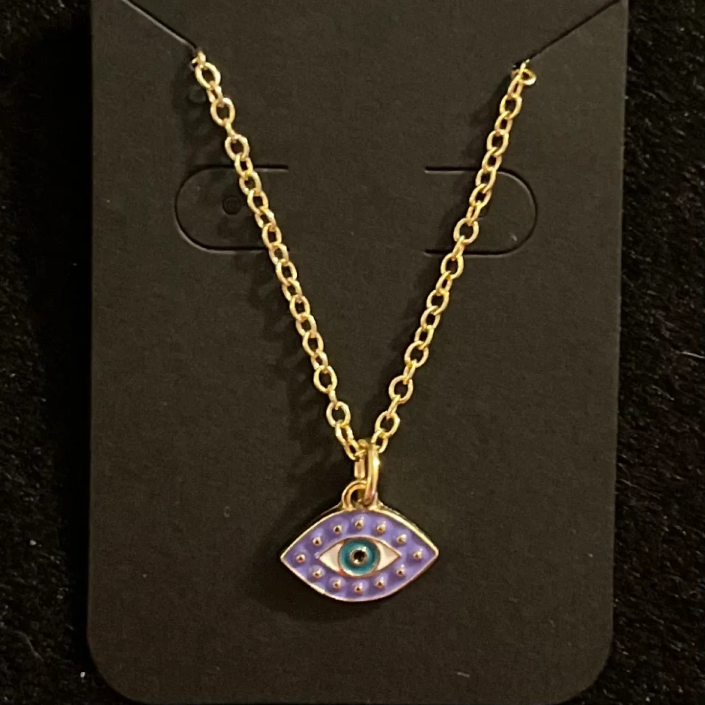 14K Gold Evil Eye Gold Chain Necklace thumbnail