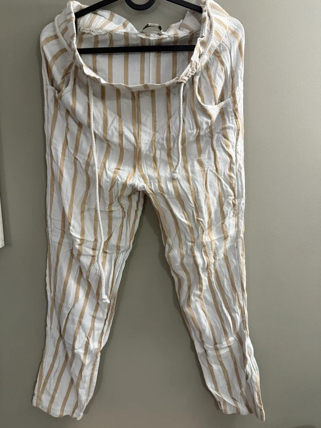 American Eagle Striped Linen Pants thumbnail