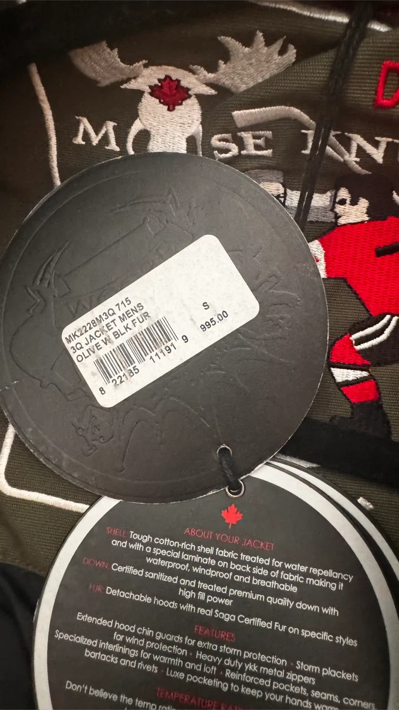 Moose Knuckles 3Q Jacket Mens Olive Walk Fur - Size S image indicator(2)