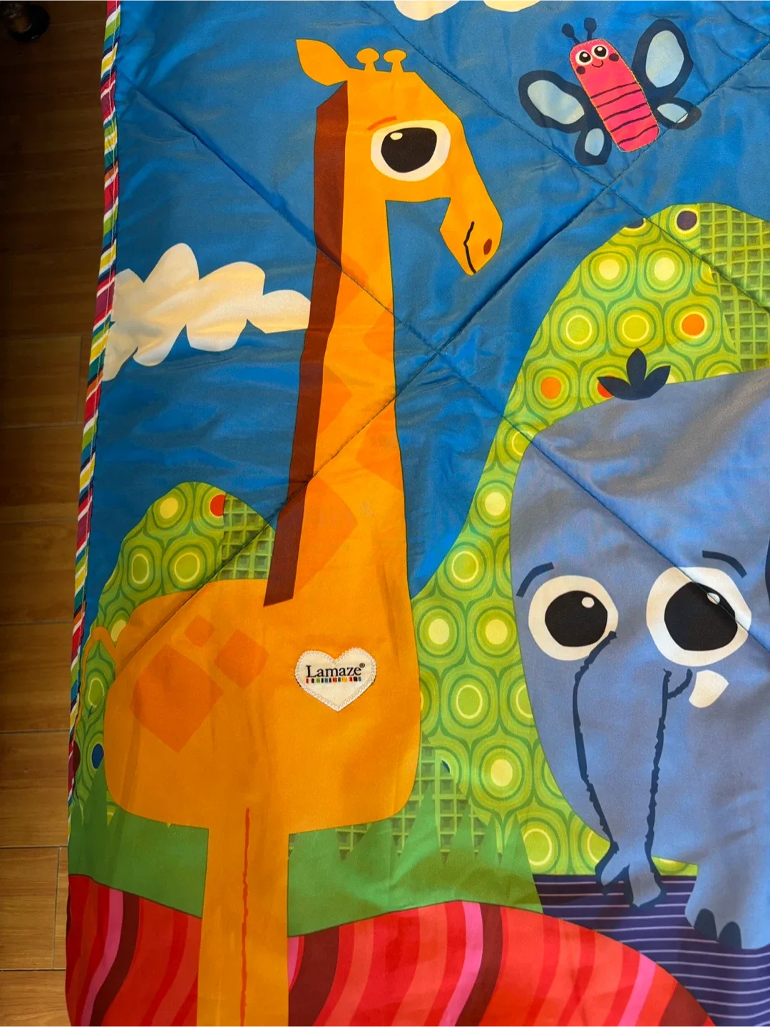 🐘 🌞 Lamaze Baby Playmat - Reversible 38” x 38” 🦙🦋 image indicator(2)