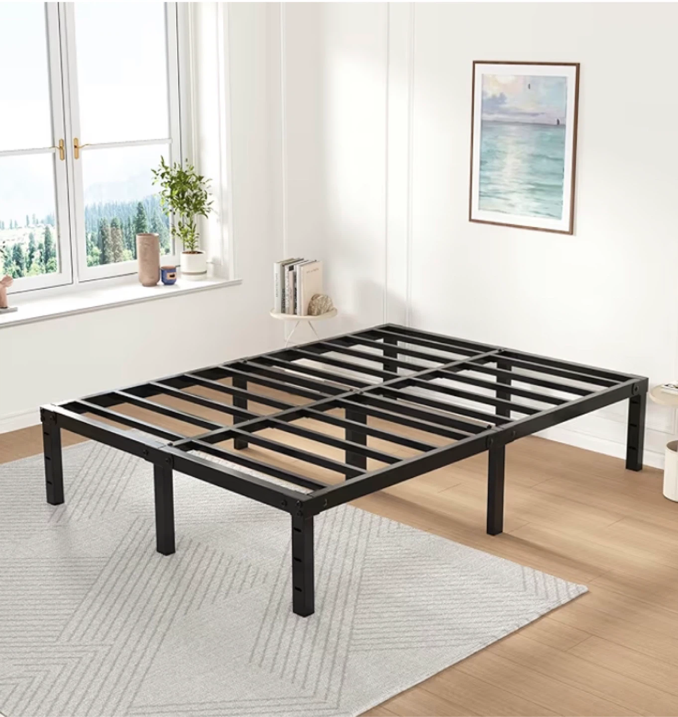 Queen Size Metal Bed Frame - 60x80 inches - photo 3