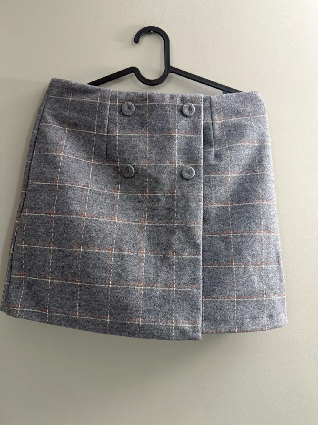 Grey Plaid Mini Skirt thumbnail