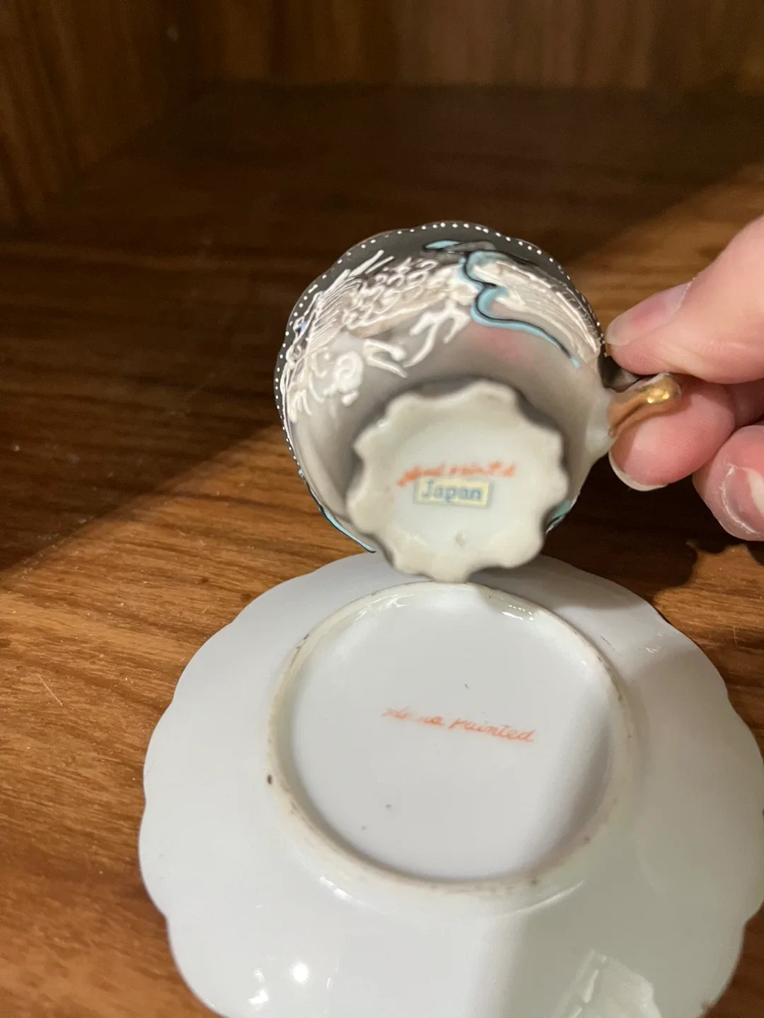 Hand Painted Japan Tea Cup & Saucer Set image indicator(2)