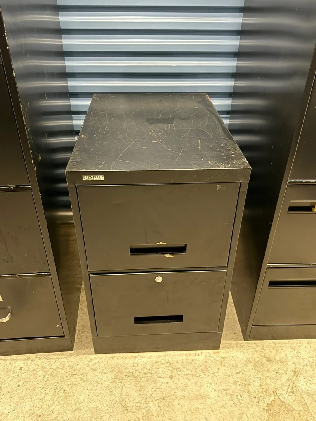 3 Metal Office File Cabinet Black image indicator(3)