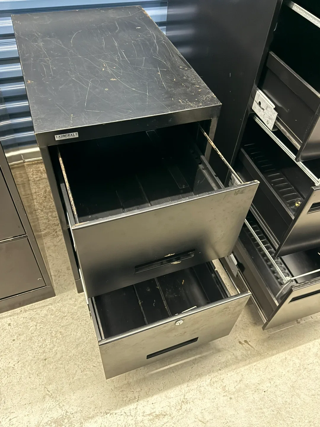 3 Metal Office File Cabinet Black image indicator(6)