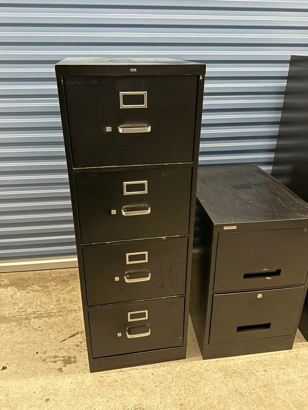 3 Metal Office File Cabinet Black image indicator(2)