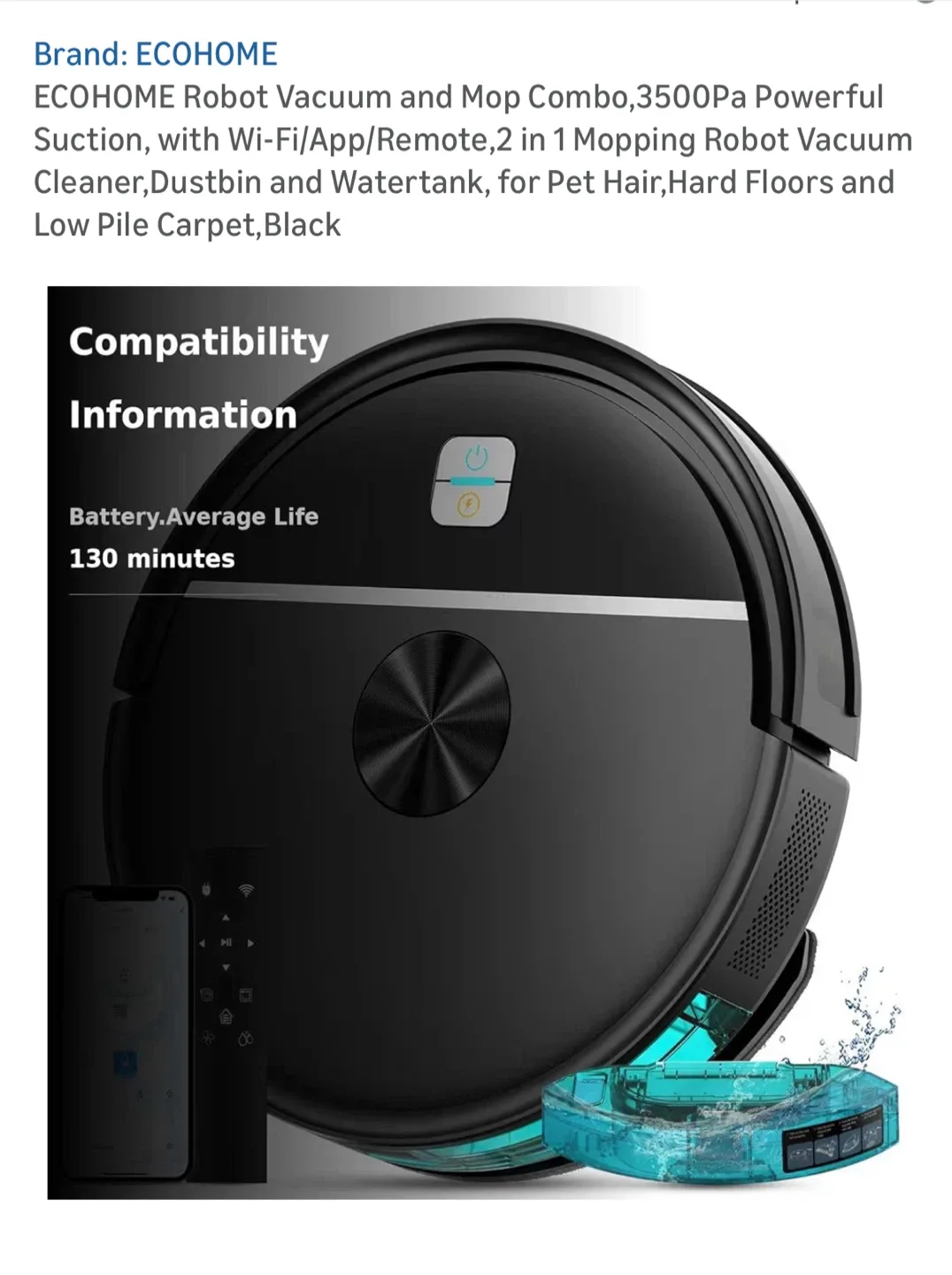 Brand new Robot Vacuum and Mop Combo image indicator(3)