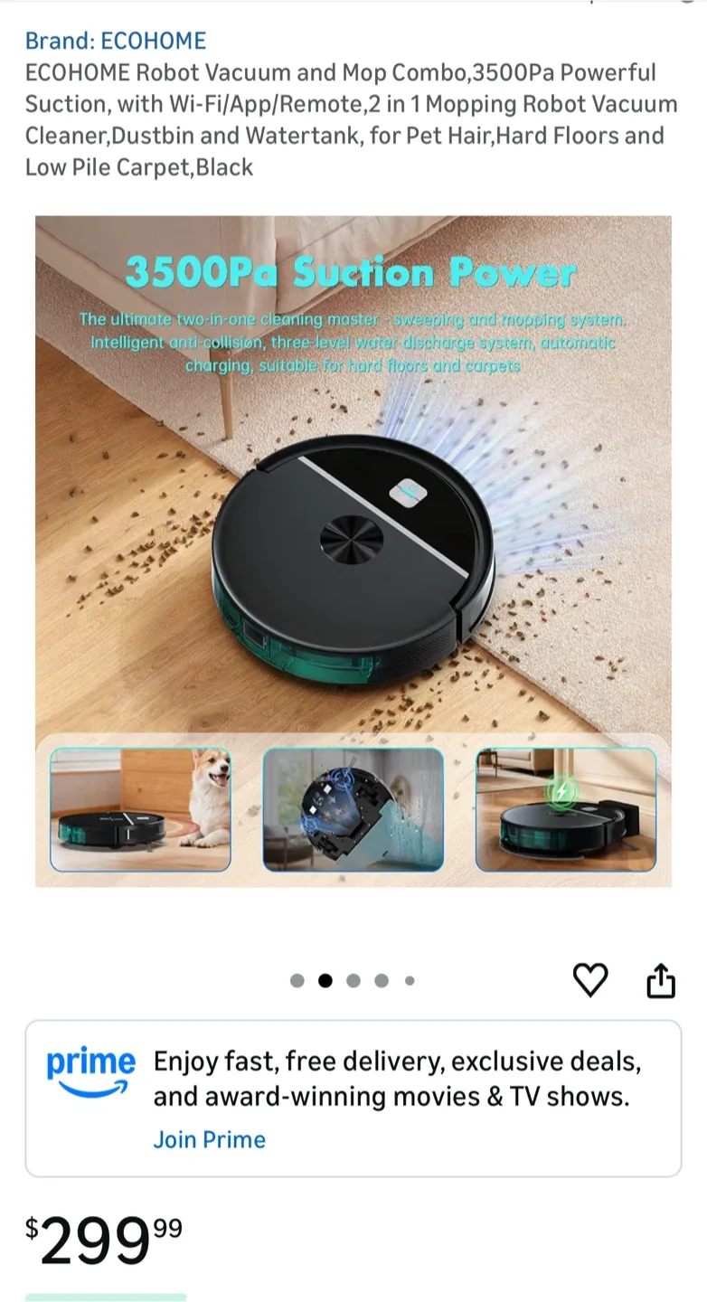 Brand new Robot Vacuum and Mop Combo image indicator(2)