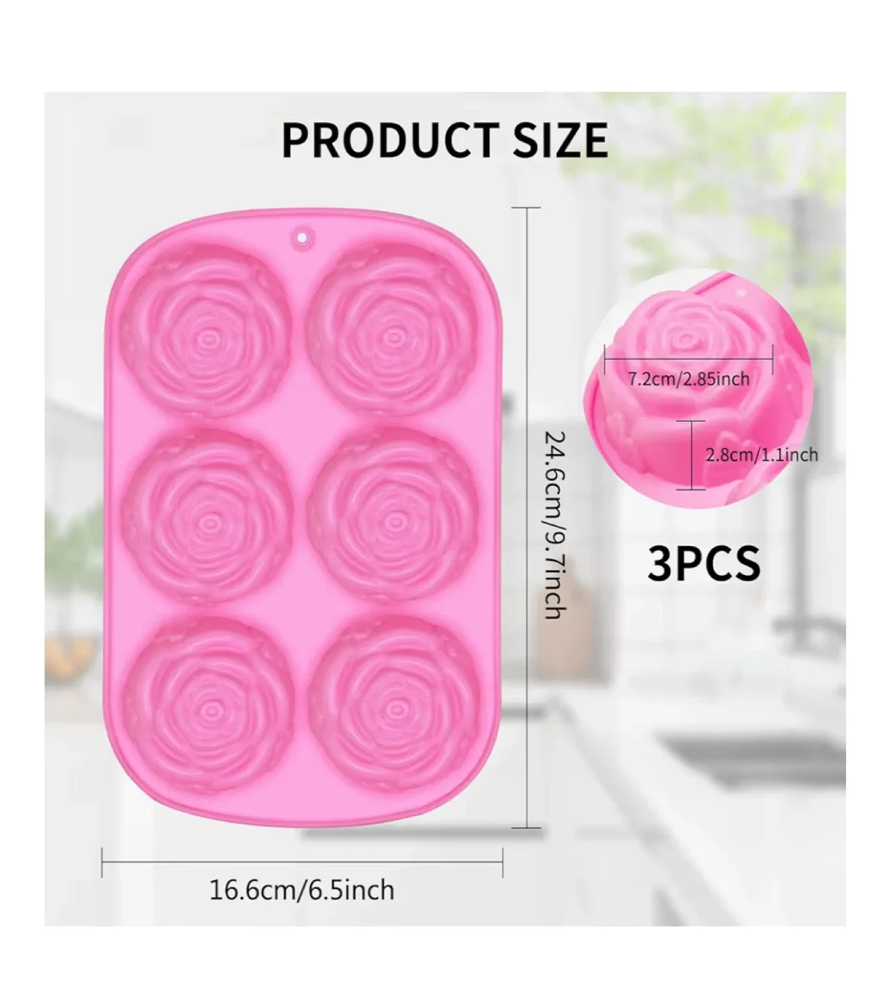 Rose Ice Cube Tray - Silicone Mold image indicator(2)