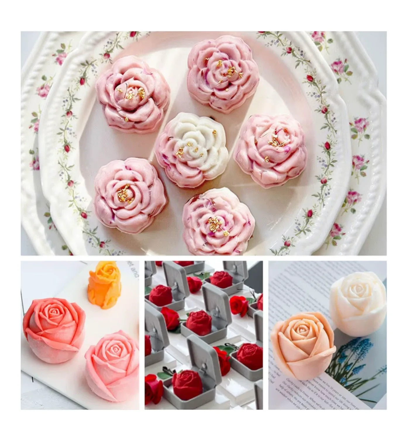 Rose Ice Cube Tray - Silicone Mold image indicator(3)