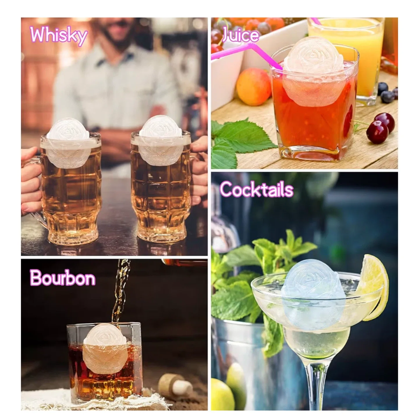 Rose Ice Cube Tray - Silicone Mold image indicator(4)