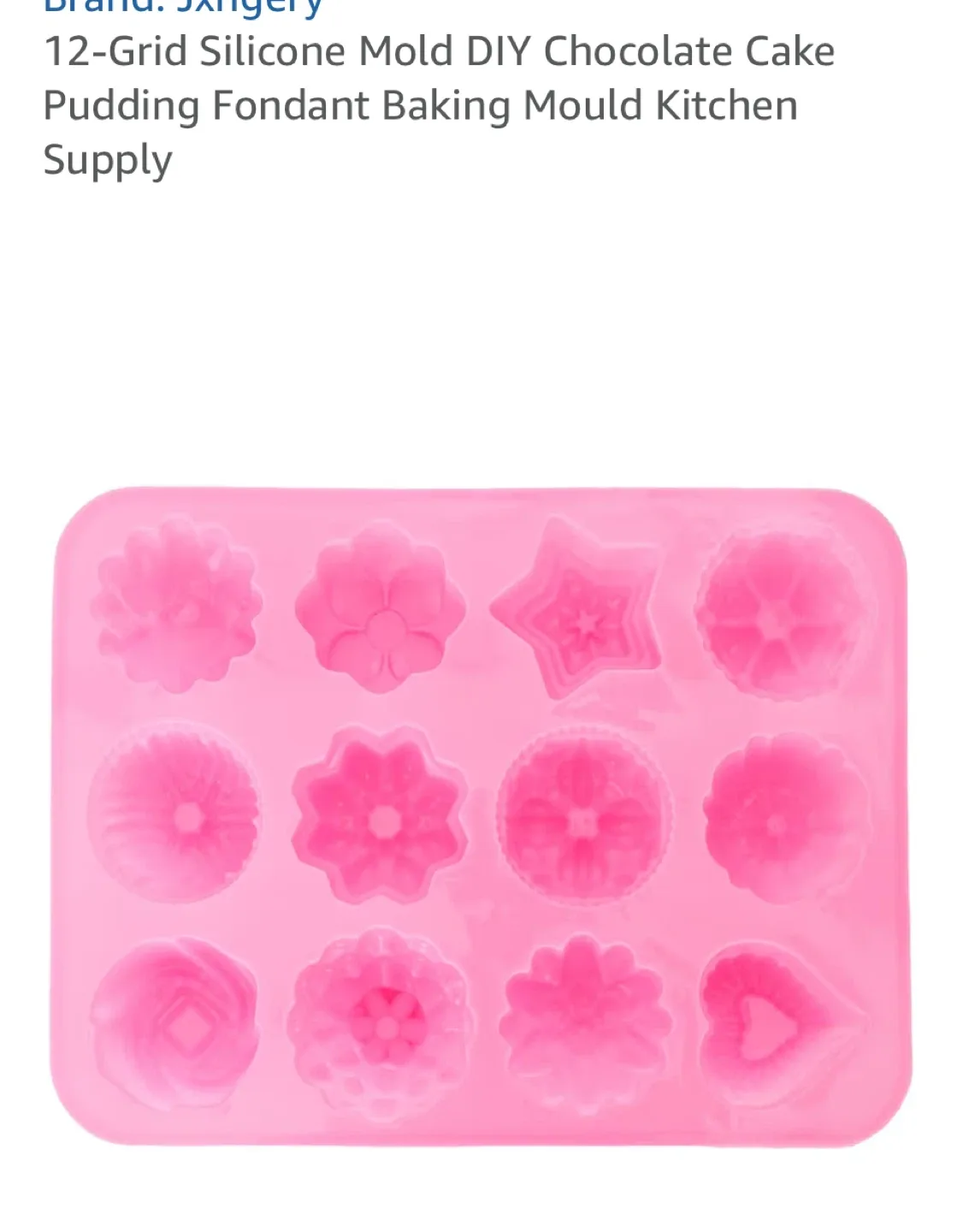 Jxriigery 12-Grid Silicone Baking Mold - NEW thumbnail