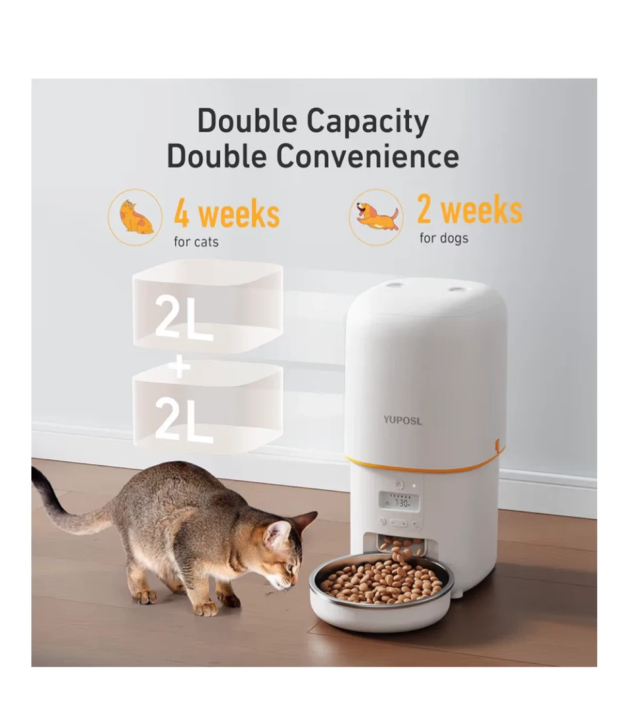 YUPOSL Automatic Pet Feeder image indicator(4)