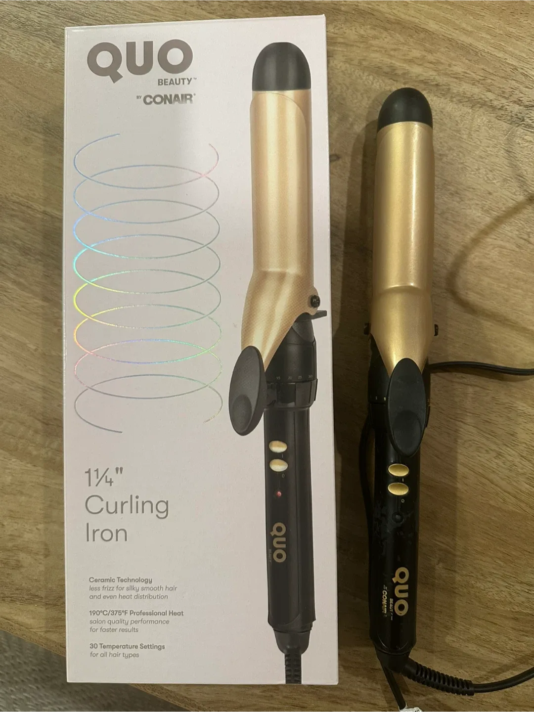 QUO Beauty 1 1/4" Curling Iron image indicator(2)