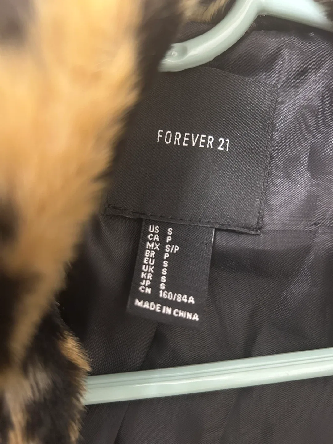 Forever 21 Leopard Print Faux Fur Coat - Size S image indicator(4)