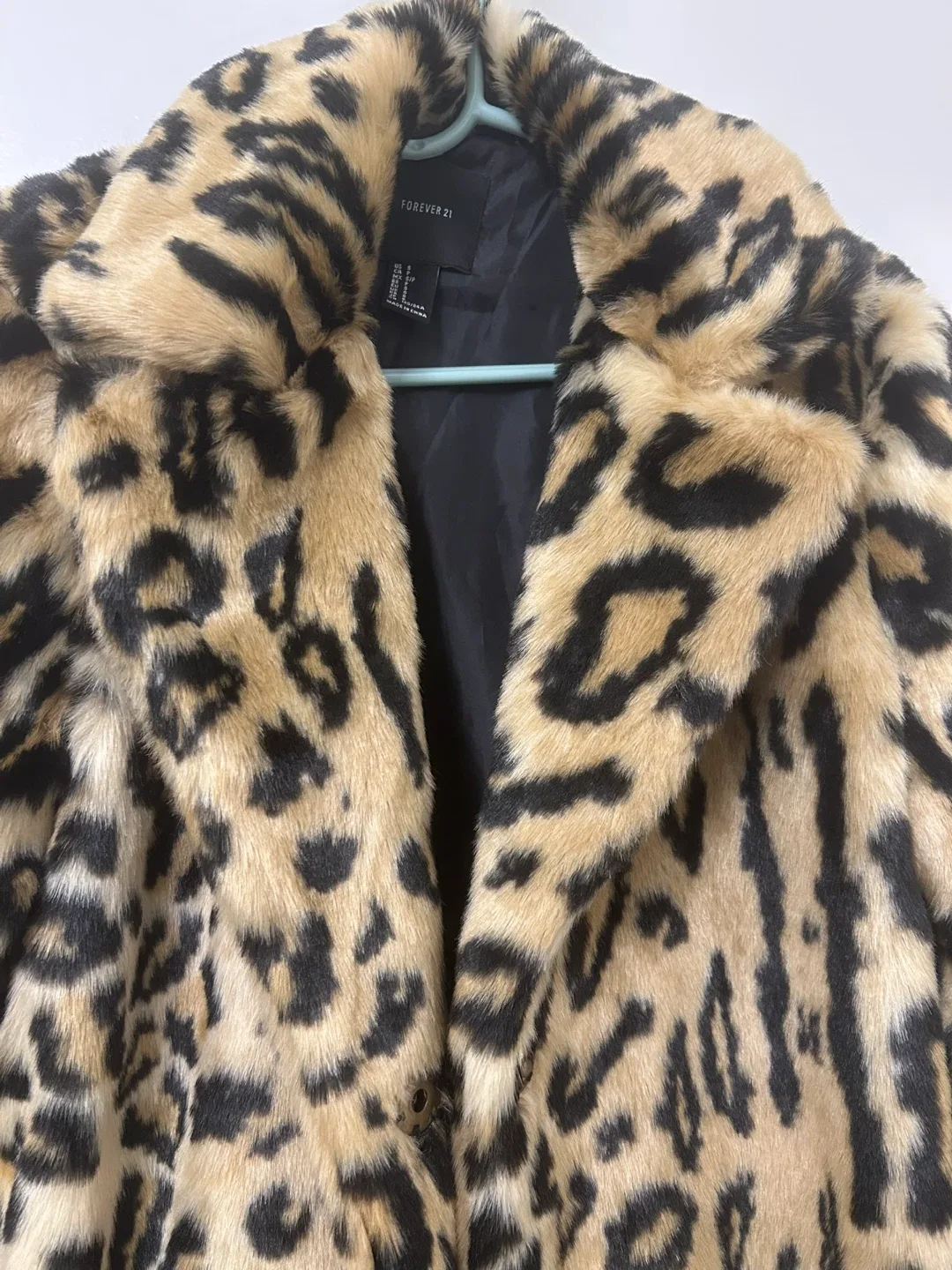 Forever 21 Leopard Print Faux Fur Coat - Size S image indicator(2)