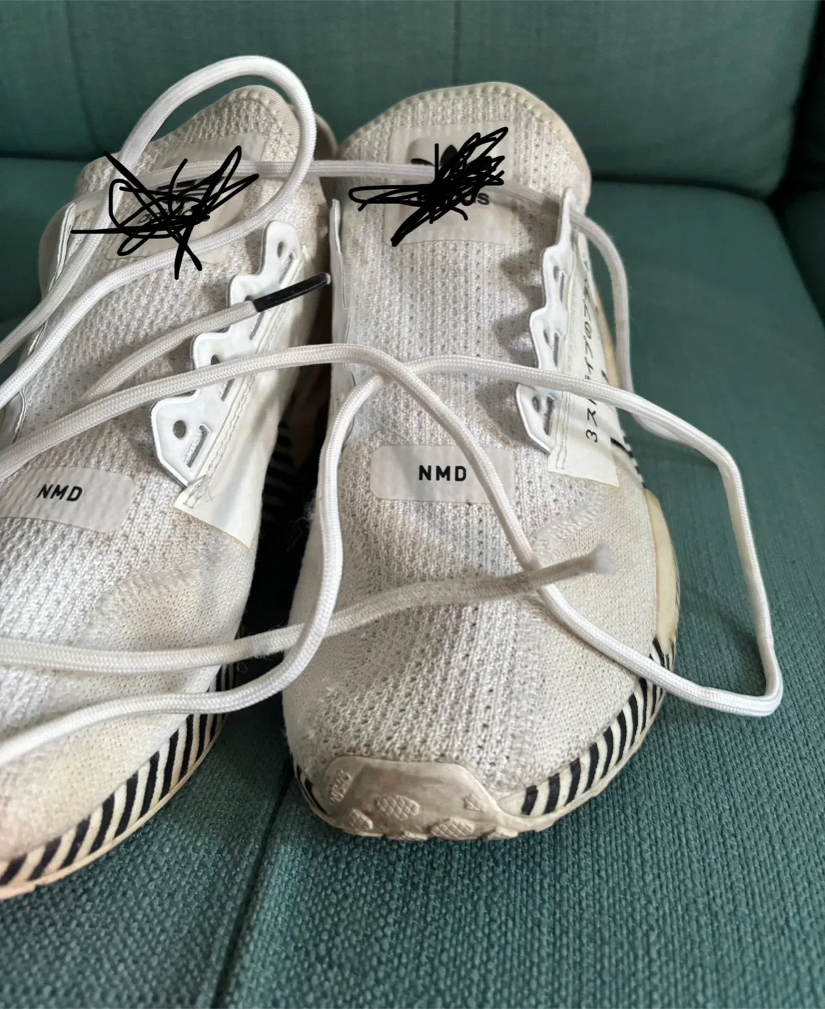 Adidas NMD Human Race Cream Shoes US 8 image indicator(7)