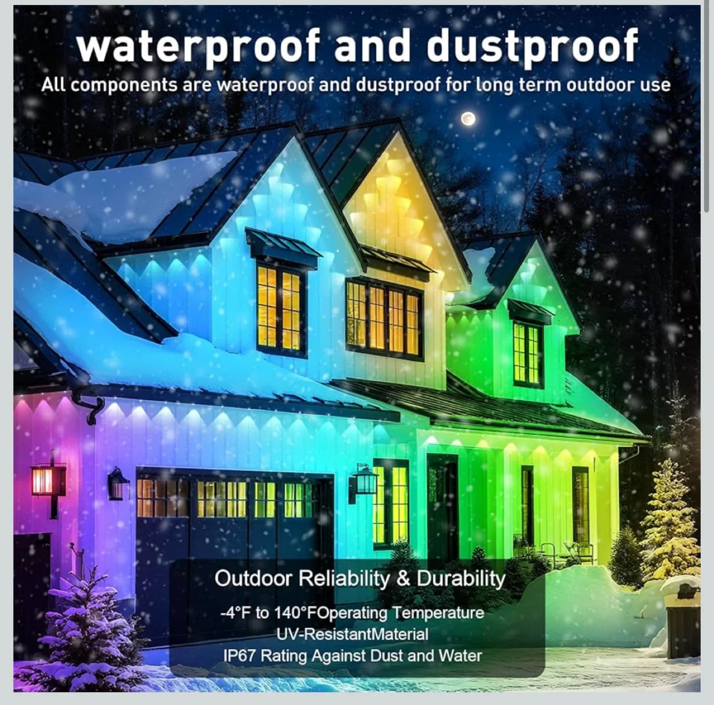 150FT Permanent Outdoor RGB Lights - IP67 image indicator(2)