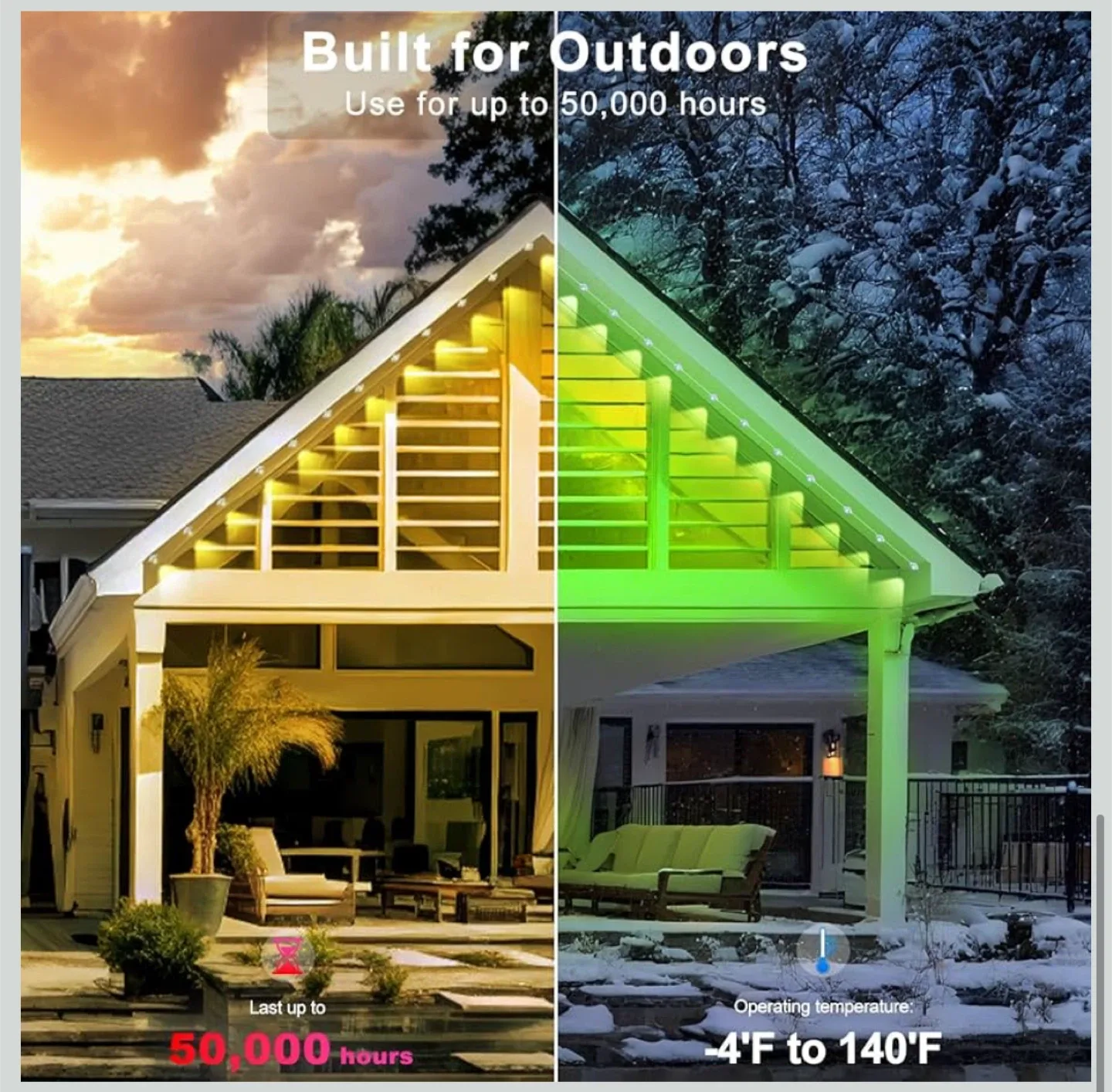 150FT Permanent Outdoor RGB Lights - IP67 image indicator(6)