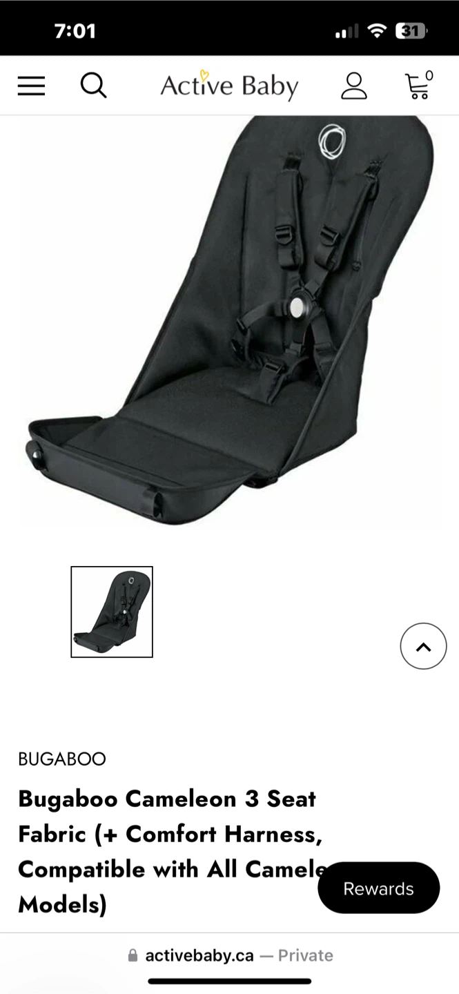 Brand new Bugaboo Cameleon 3 Seat Fabric