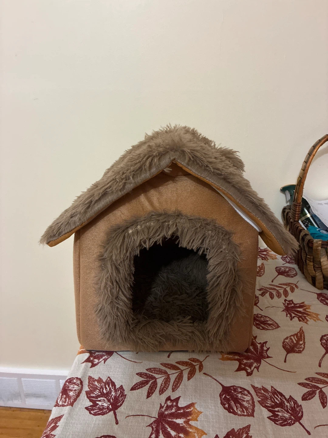 Cute Brown Plush Pet House