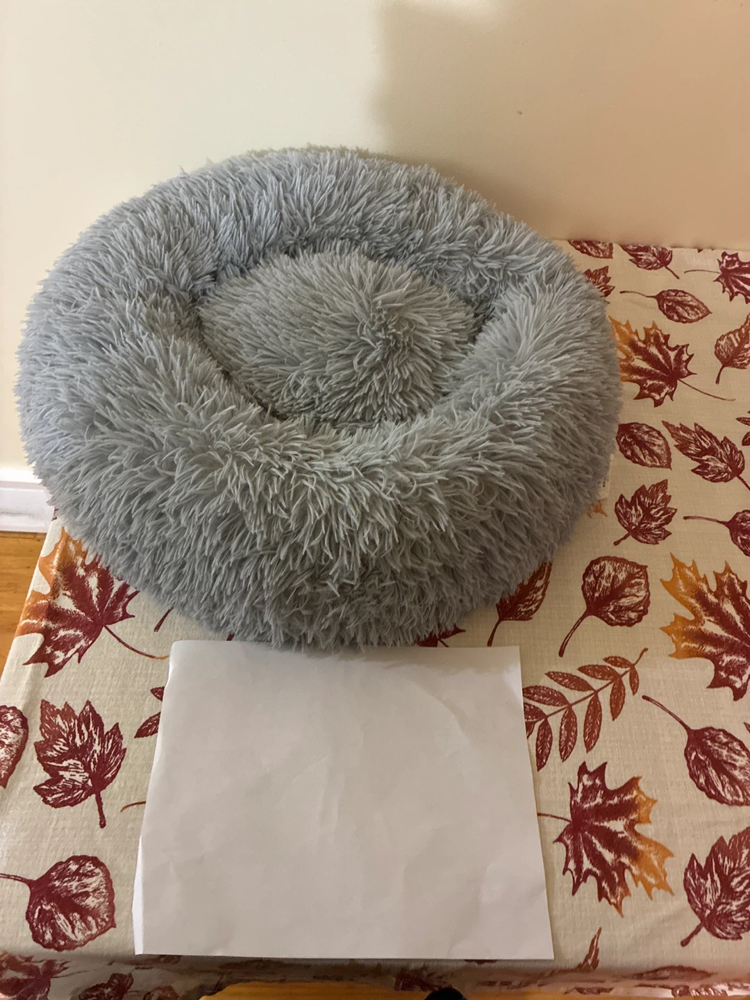 Grey Round Pet Bed