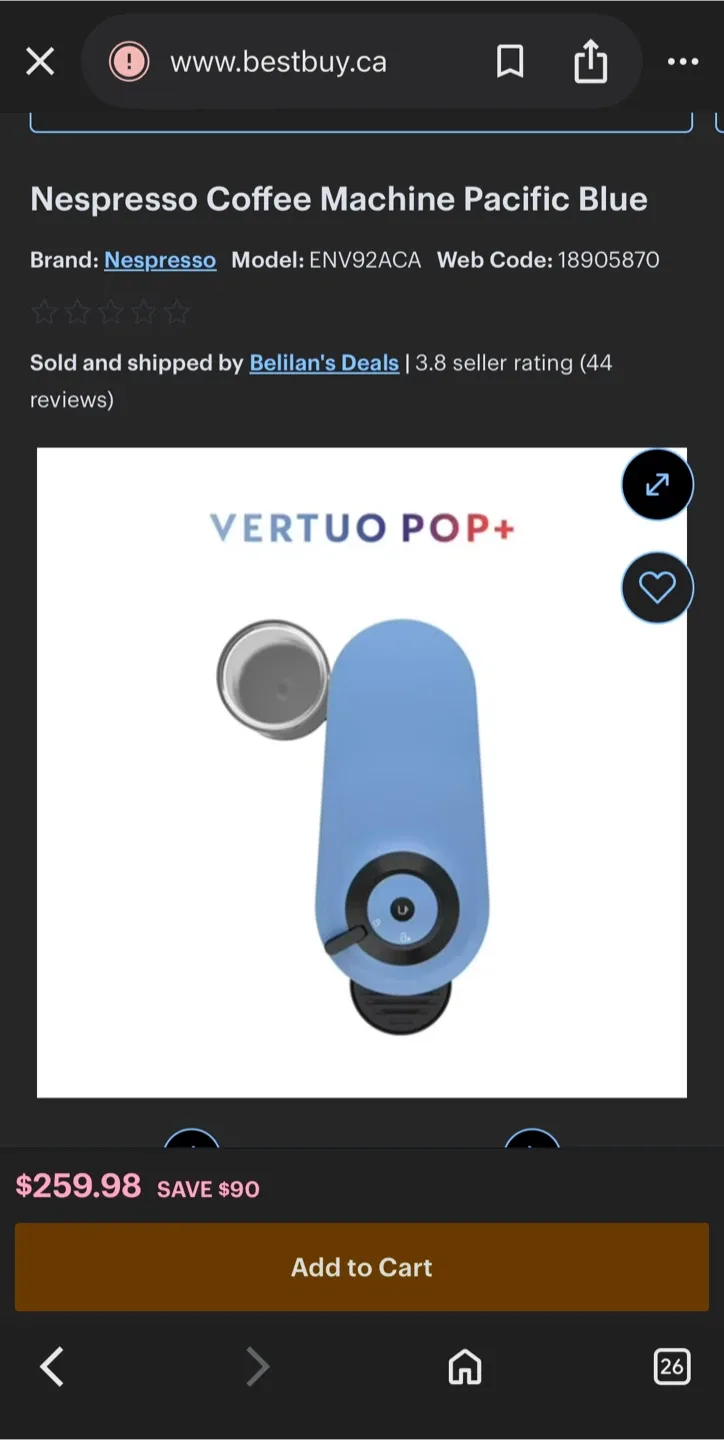 Nespresso Vertuo Pop+ Coffee Machine - Pacific Blue image indicator(4)