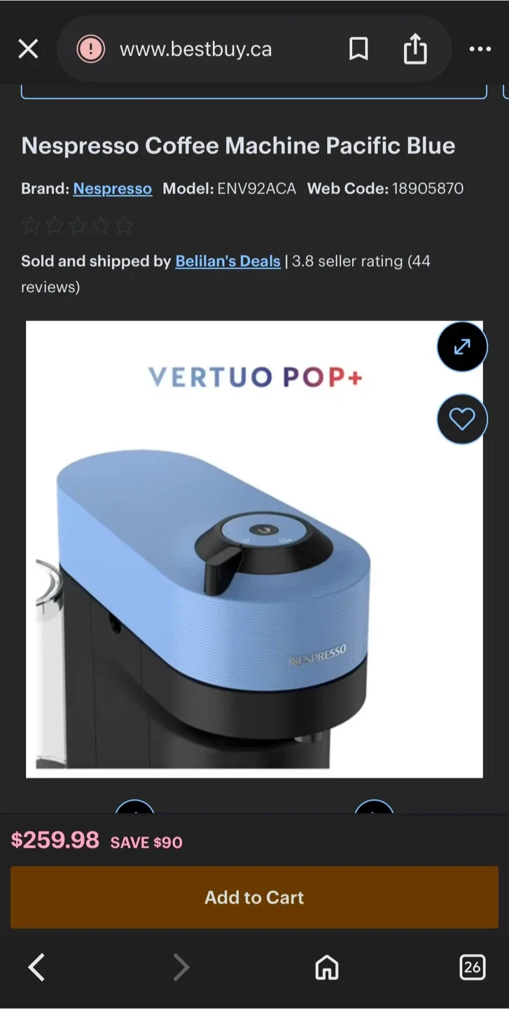 Nespresso Vertuo Pop+ Coffee Machine - Pacific Blue image indicator(3)