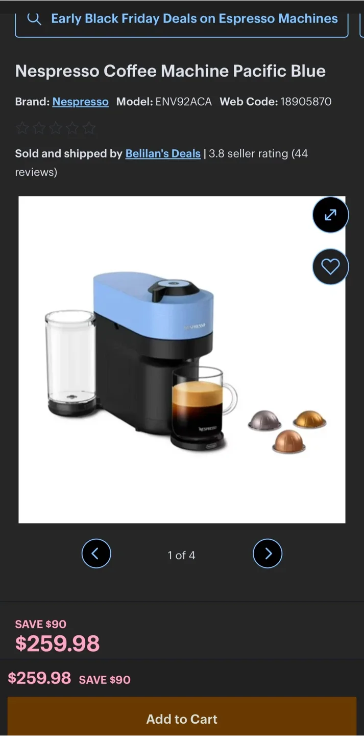 Nespresso Vertuo Pop+ Coffee Machine - Pacific Blue image indicator(2)