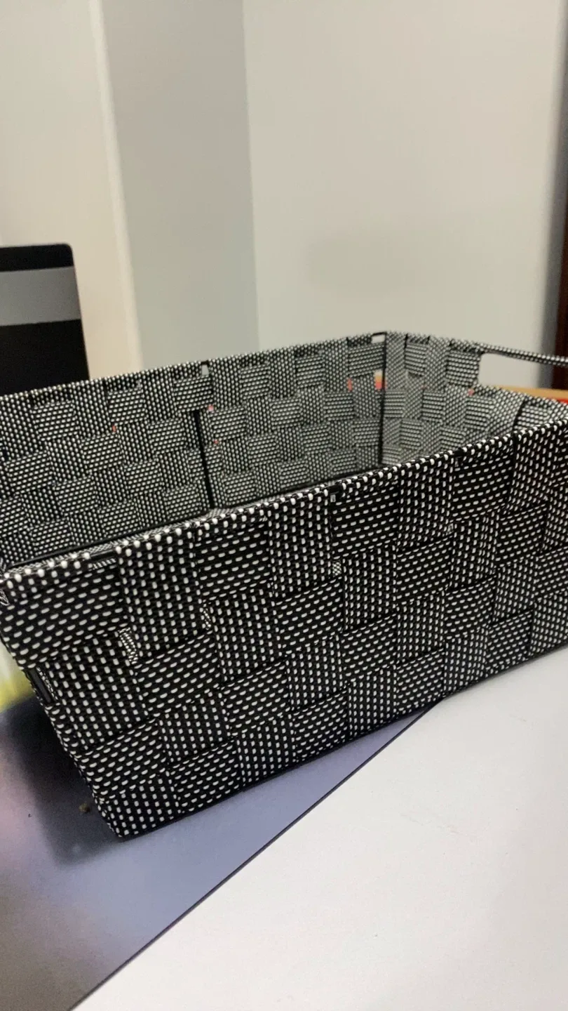 Woven Storage Basket - Black & White image indicator(2)