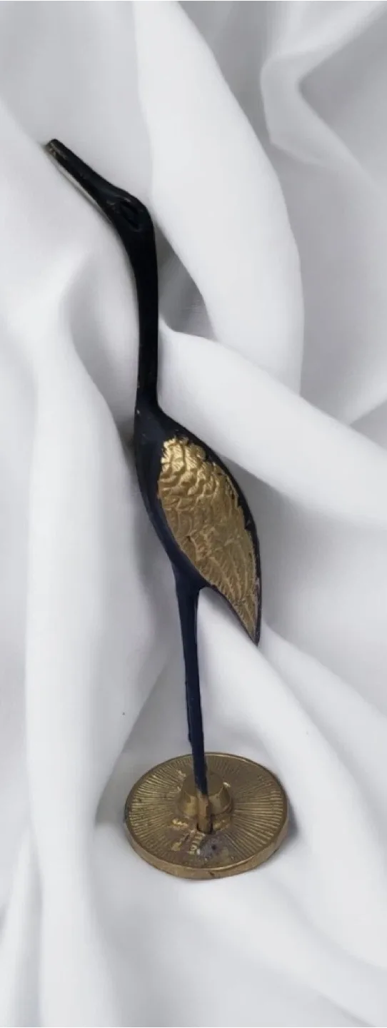 Vintage Brass Crane Figurines - Pair image indicator(2)