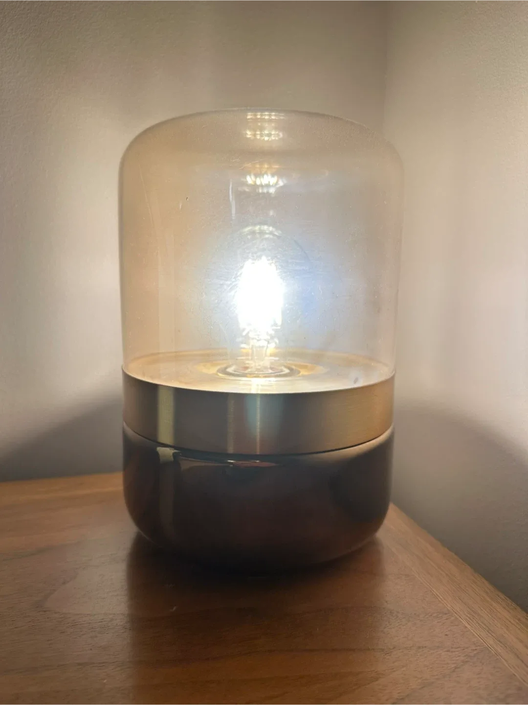 West Elm Table Lamp - Glass and Brass Finish image indicator(3)