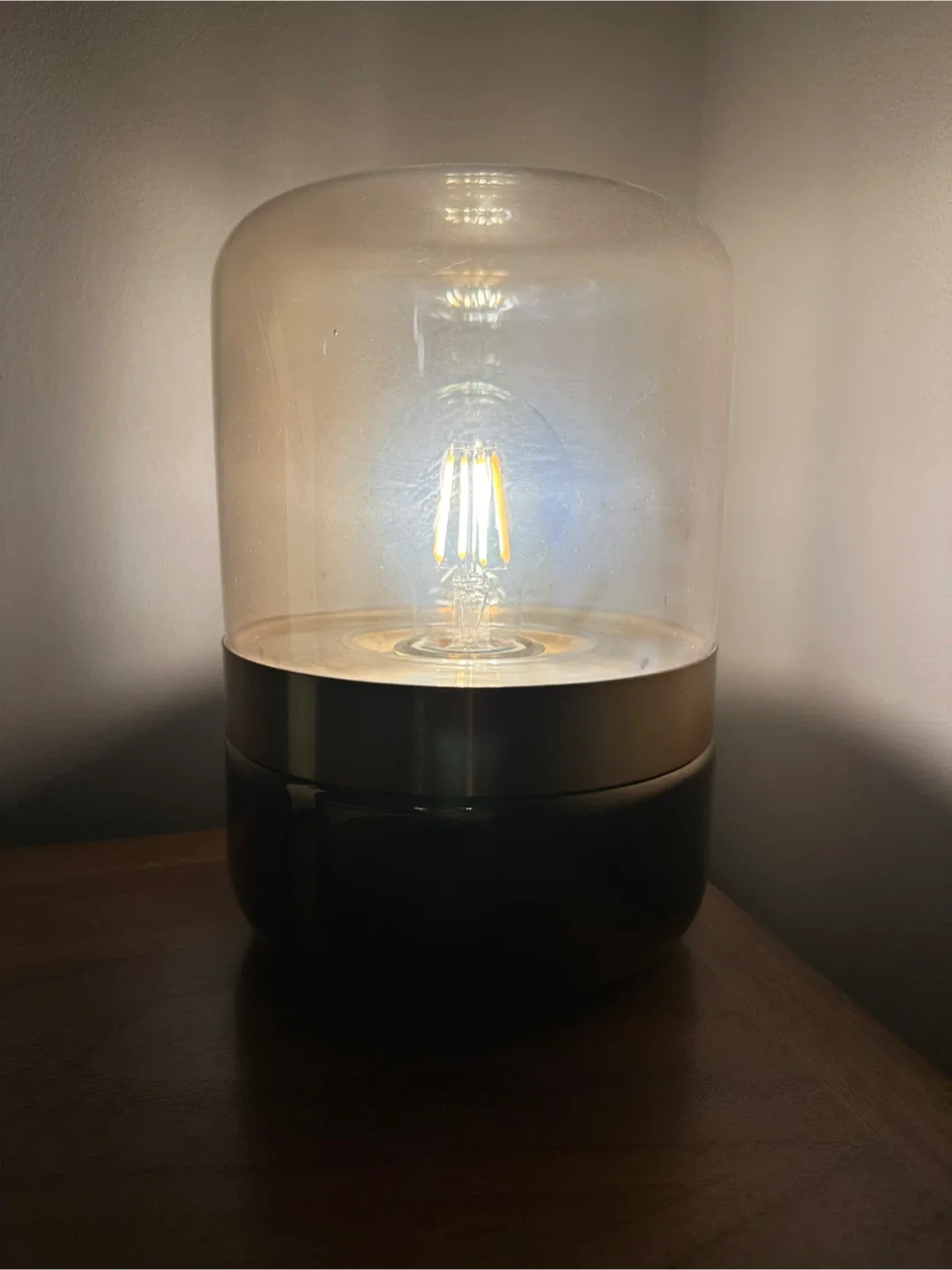 West Elm Table Lamp - Glass and Brass Finish image indicator(2)