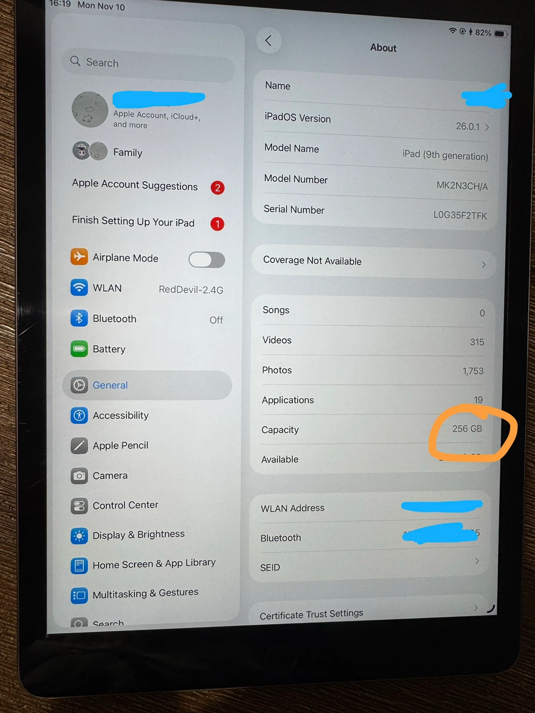 Apple iPad (9th Gen) 256GB - Excellent Condition - photo 2