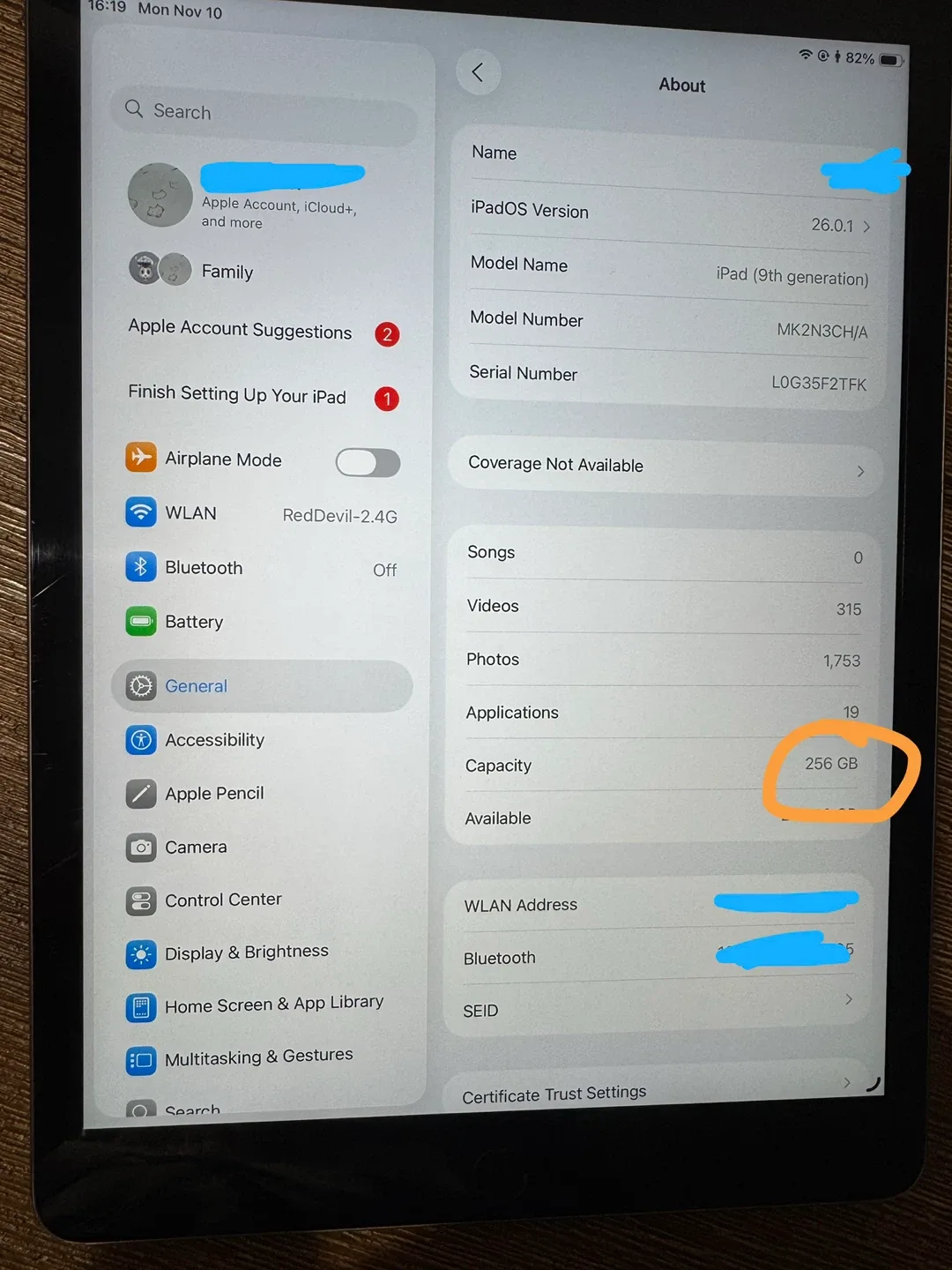 Apple iPad (9th Gen) 256GB - Excellent Condition image indicator(2)