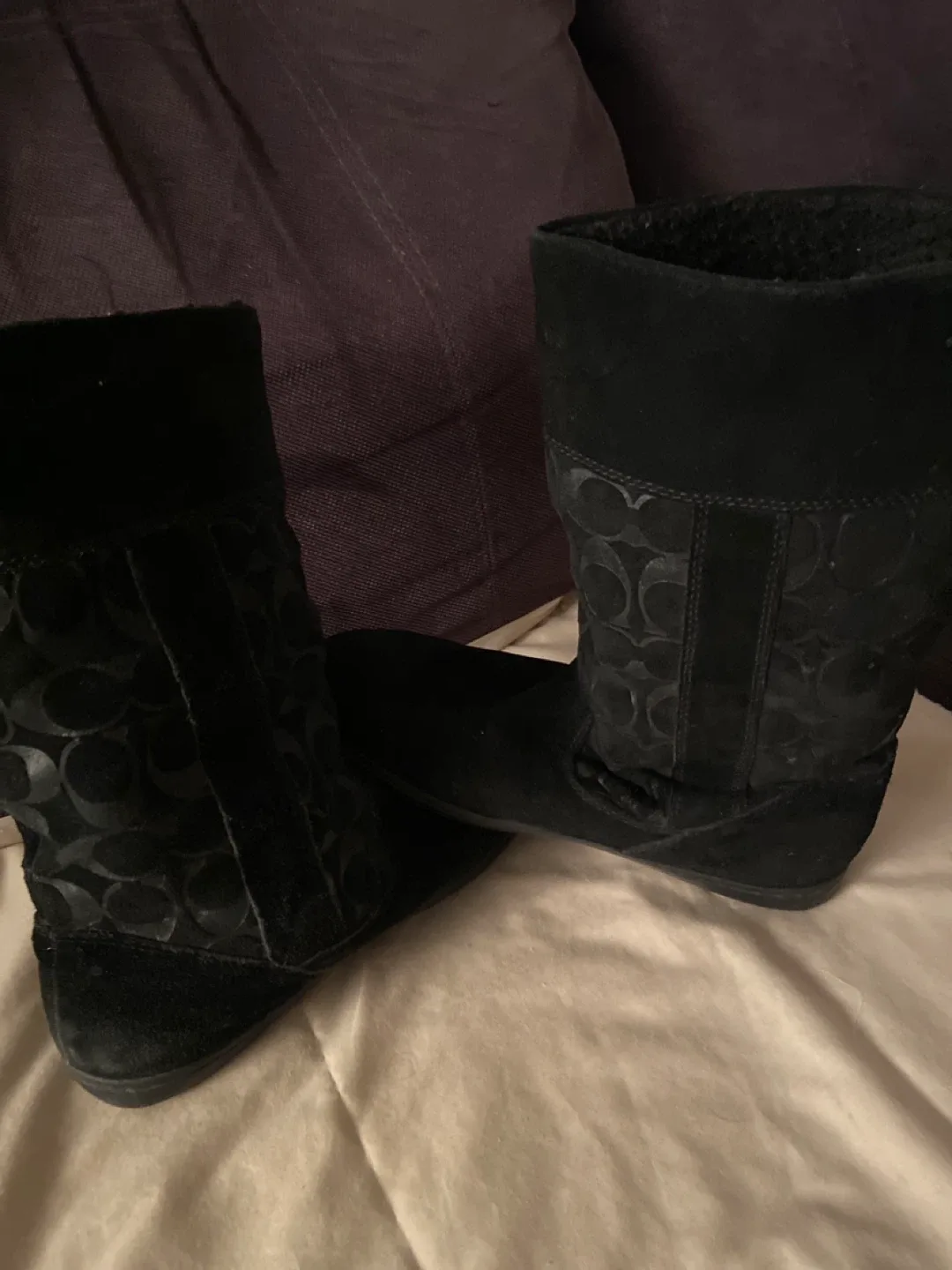 Coach Black Suede Boots size 8 image indicator(4)