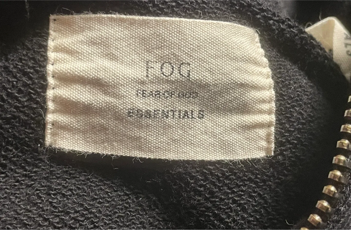 FOG Essentials Black Half Zip Hoodie - Size M image indicator(5)