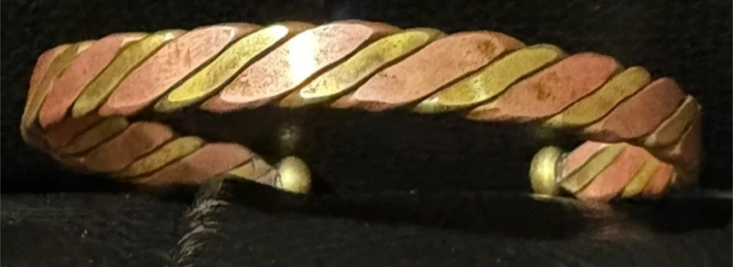 Handcrafted Copper & Brass Twisted Bangle Bracelet - photo 4