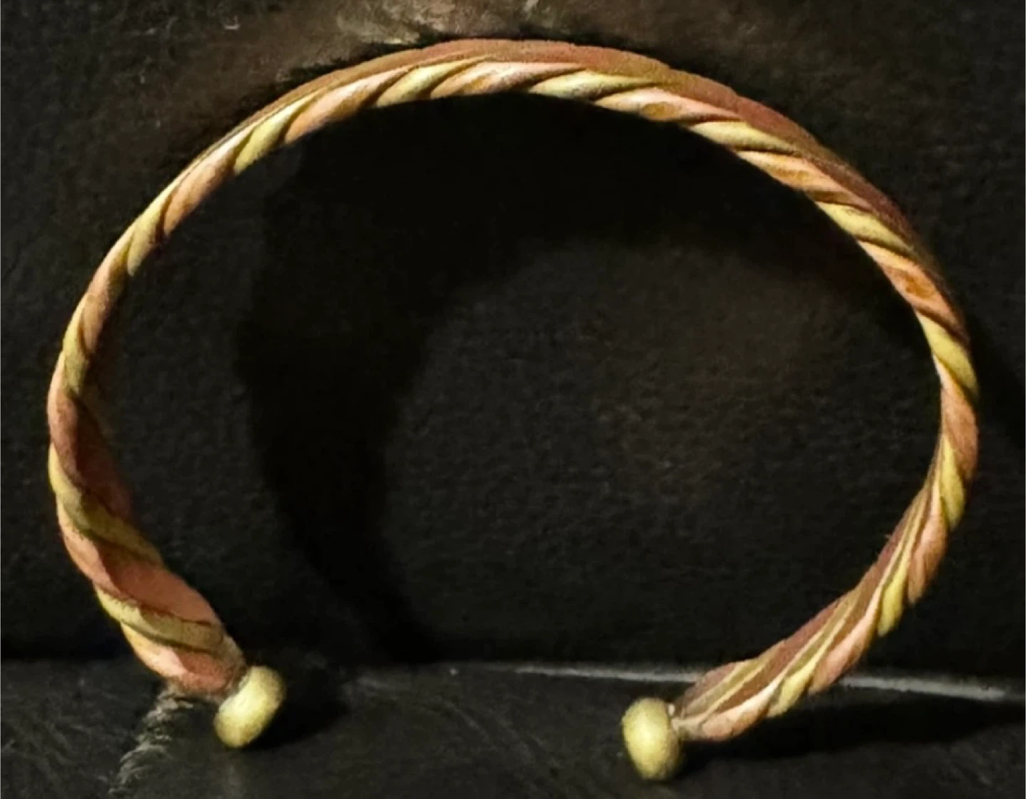 Handcrafted Copper & Brass Twisted Bangle Bracelet - photo 3
