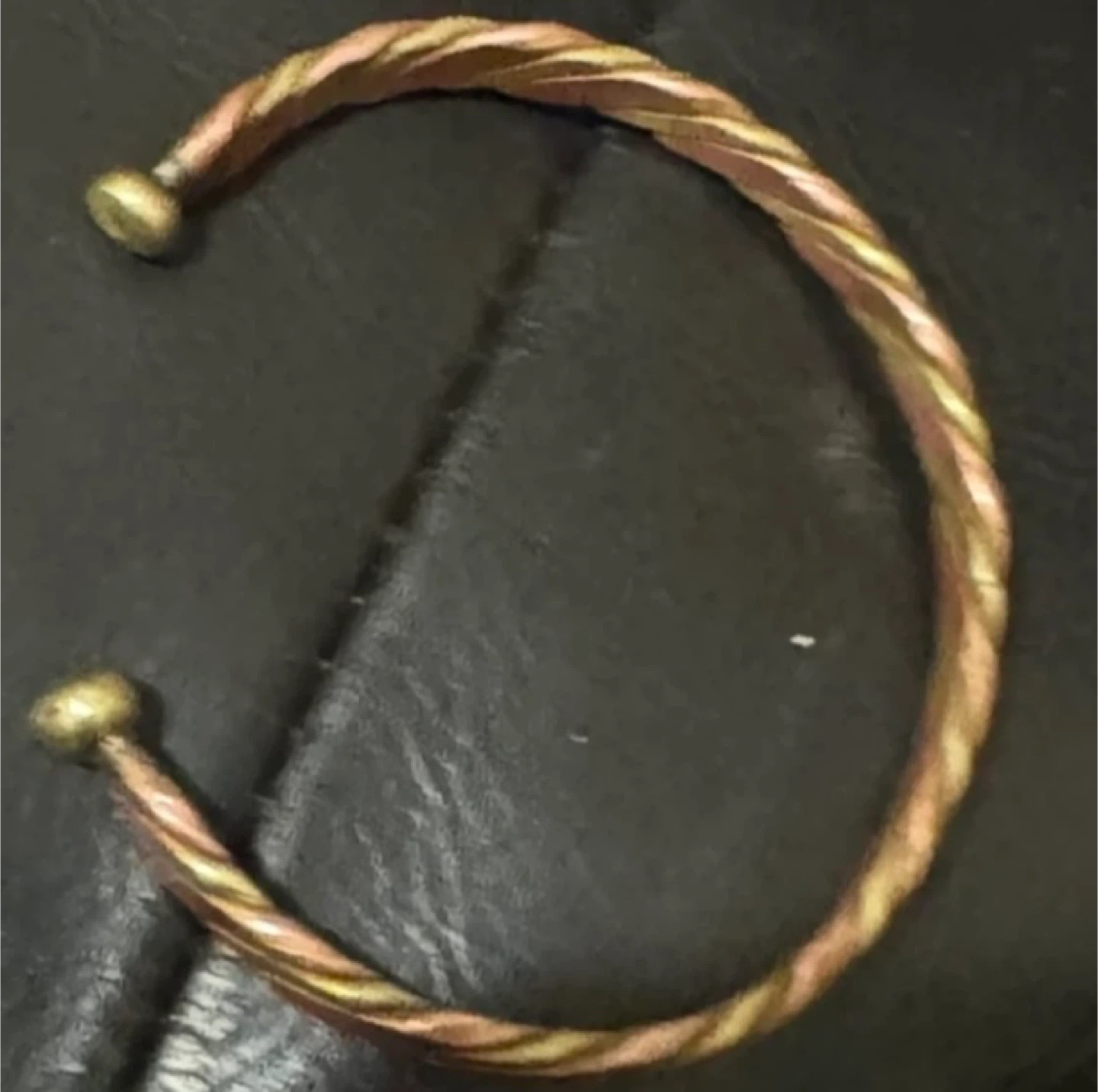 Handcrafted Copper & Brass Twisted Bangle Bracelet - photo 5