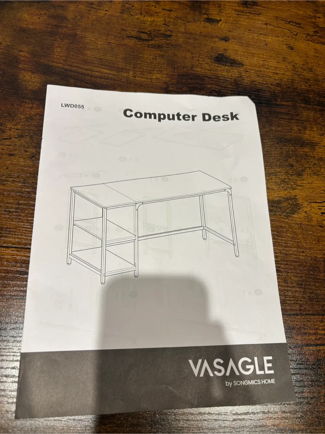 Rustic Brown Desk with Shelves- image indicator(5)