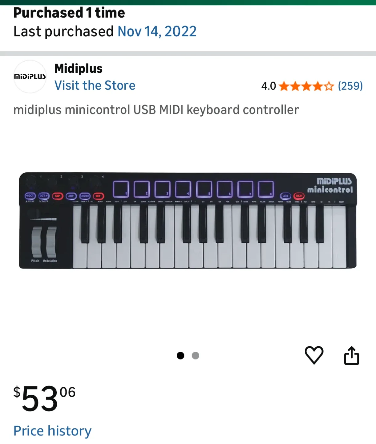 Midiplus minicontrol USB MIDI keyboard controller image indicator(2)