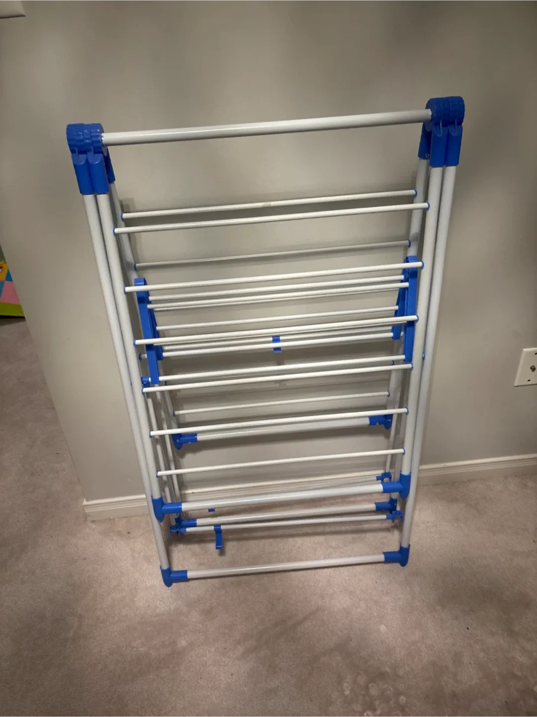 Clothes Drying Rack - White & Blue image indicator(2)