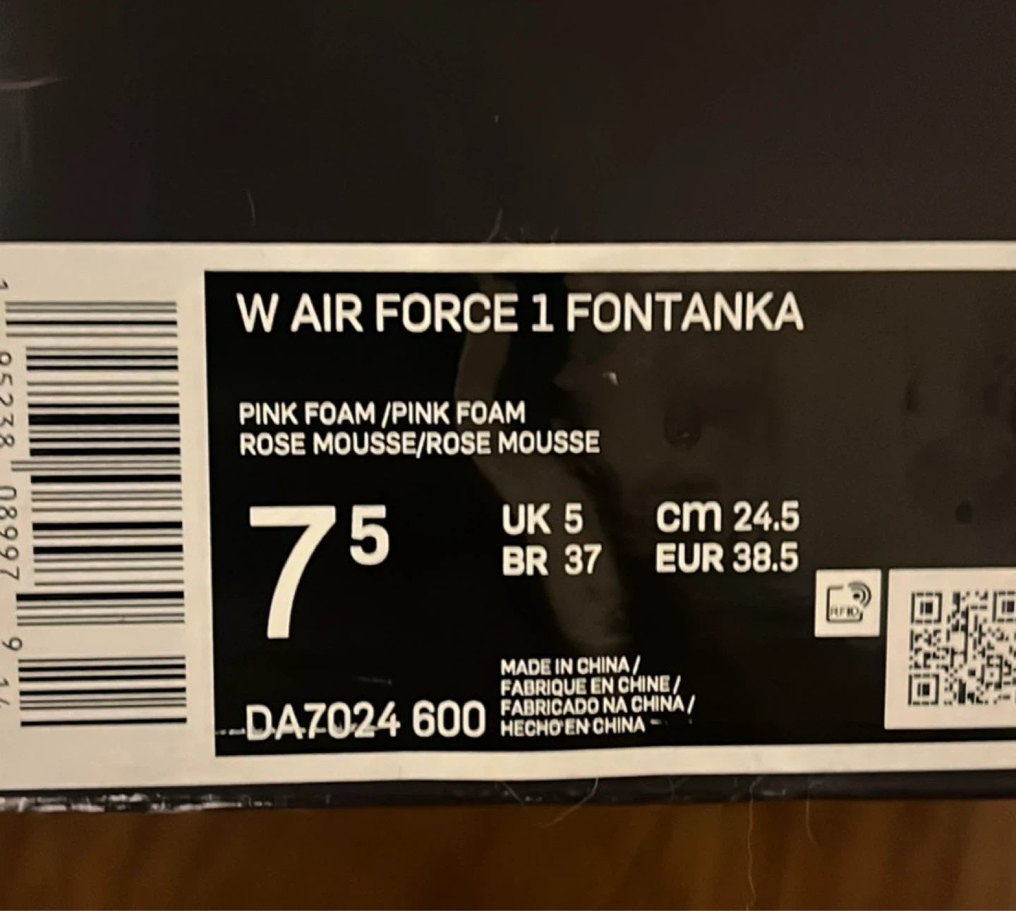 Nike W Air Force 1 Fontanka Pink Foam, Size 7.5 - photo 3