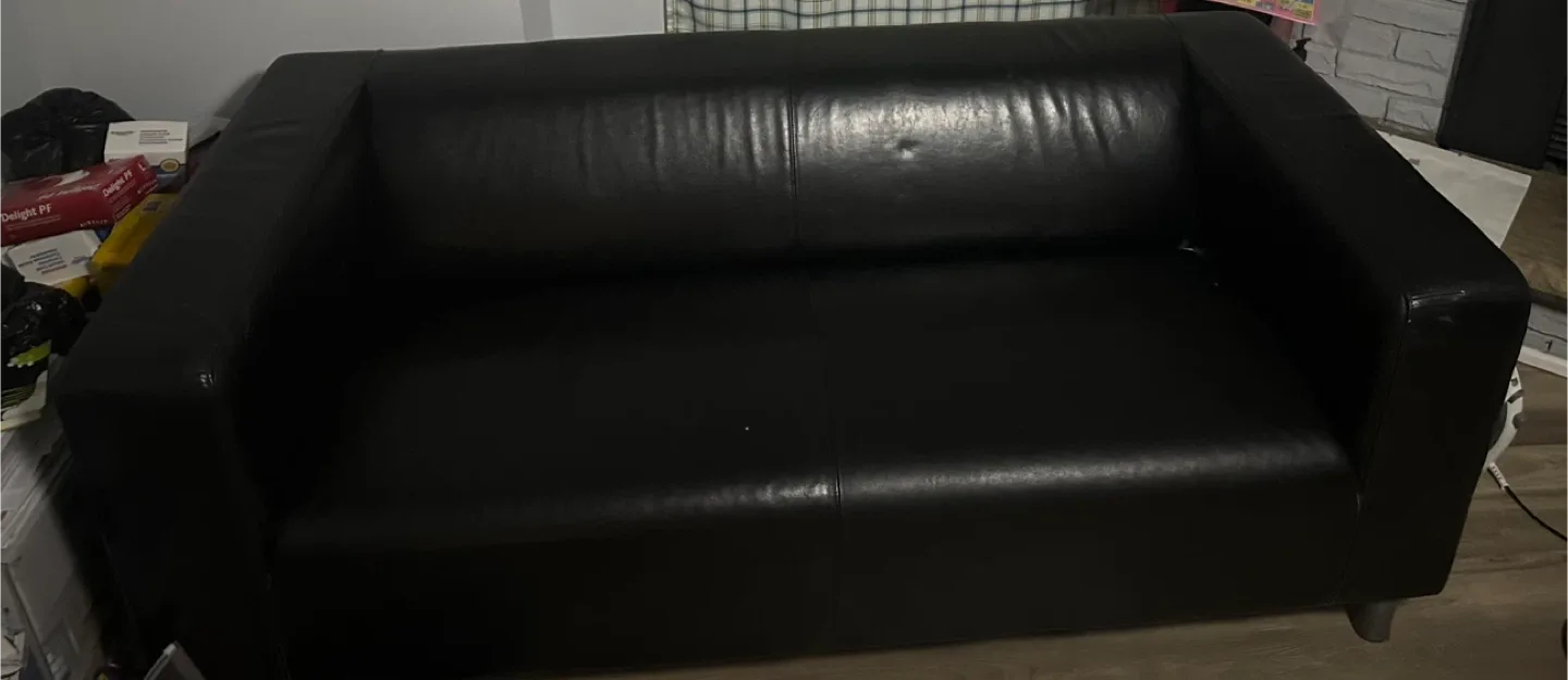 Black Loveseat Sofa thumbnail