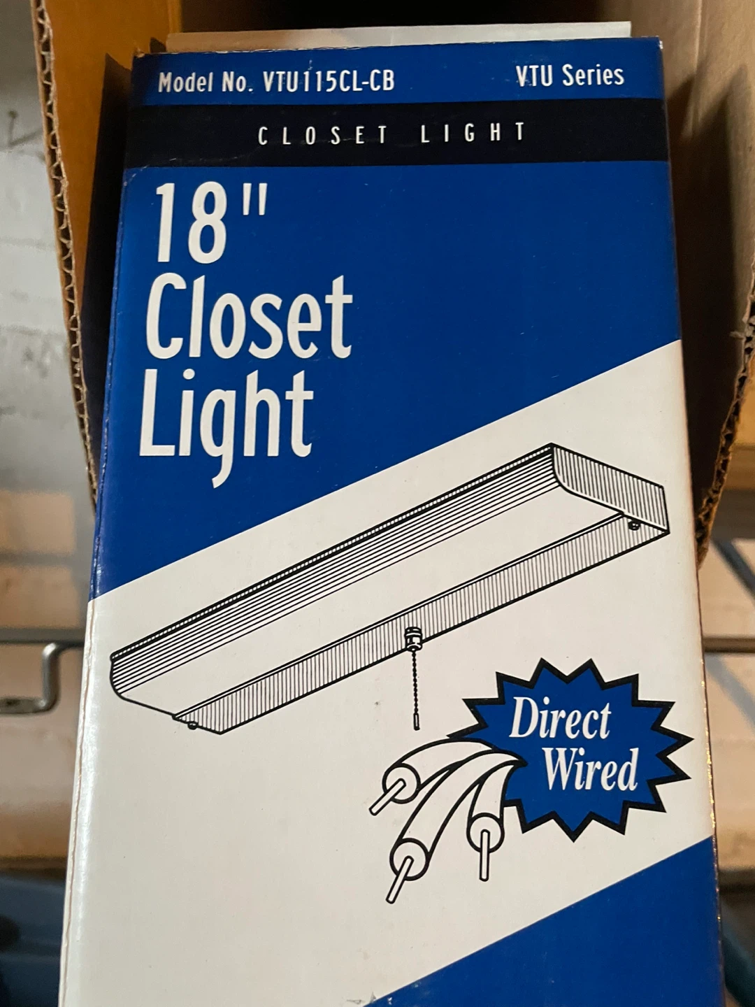 American Fluorescent 18" Closet Light VTU115CL-CB