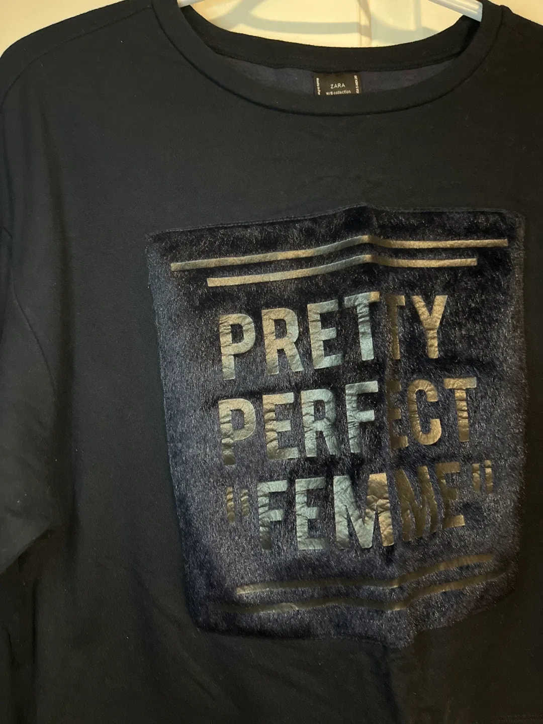 Zara W/B Collection dark navy Top - Size S image indicator(2)